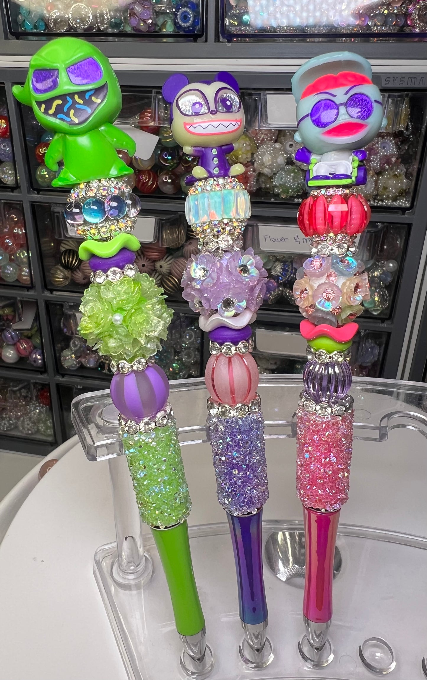 NBC Glitter Beadable Pens