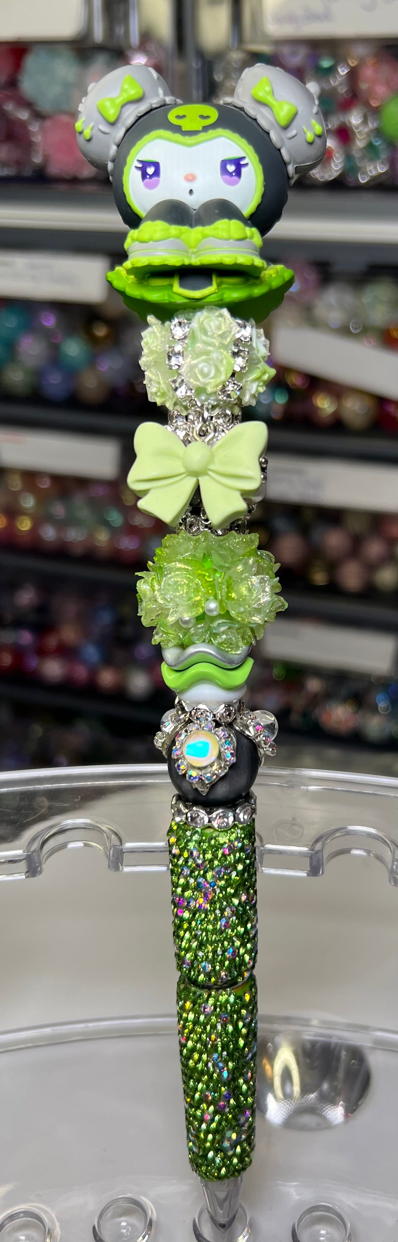 Melody & Kuromi on a Rhinestone Bling Pen & Med Extender