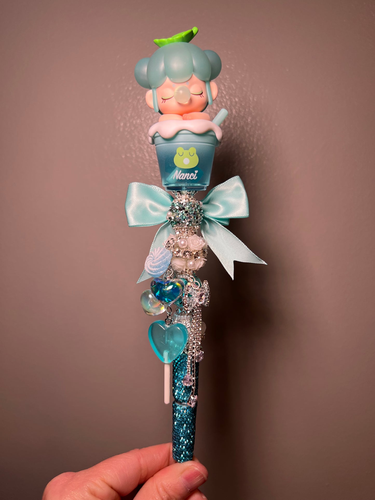 Milk Tea Baby Nancie on Rhinestone Pen Med Extender & Charms