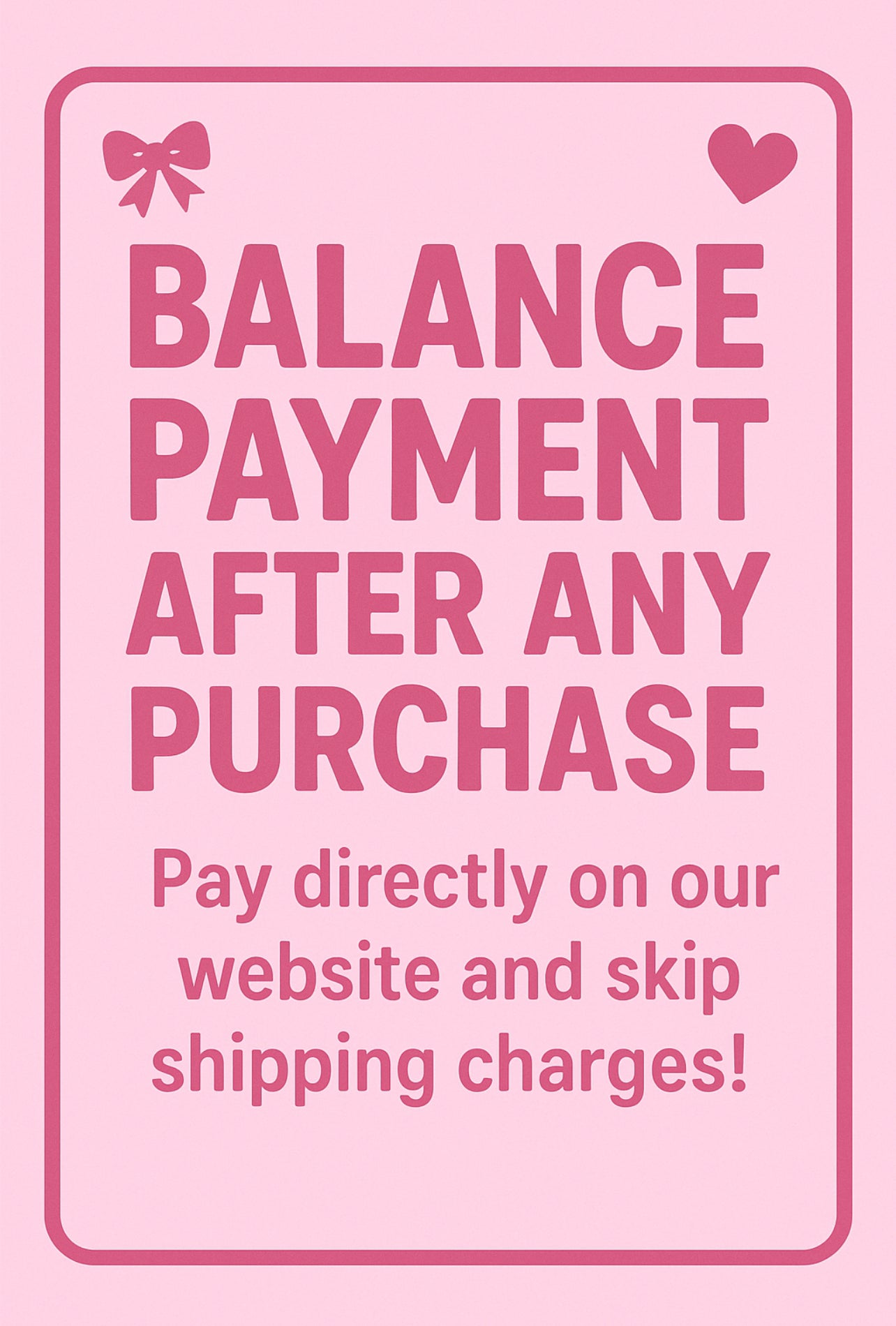 BALANCE PAYMENT