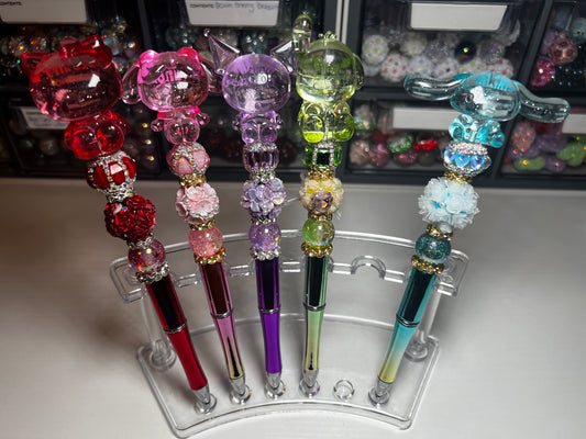 Beadable Clear Character Pens